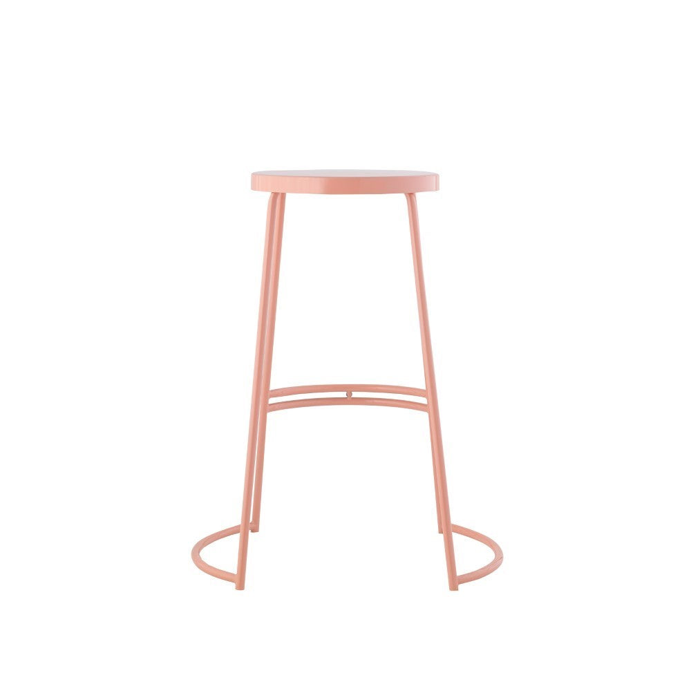 Bergmund 28.75" Modern Designer Iron Curved Backless Bar Stool