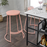 Bergmund 28.75" Modern Designer Iron Curved Backless Bar Stool
