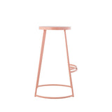 Bergmund 28.75" Modern Designer Iron Curved Backless Bar Stool