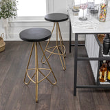 Chantel 30" Modern Industiral Iron Tripod Backless Bar Stool