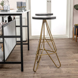 Chantel 30" Modern Industiral Iron Tripod Backless Bar Stool