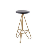 Chantel 30" Modern Industiral Iron Tripod Backless Bar Stool