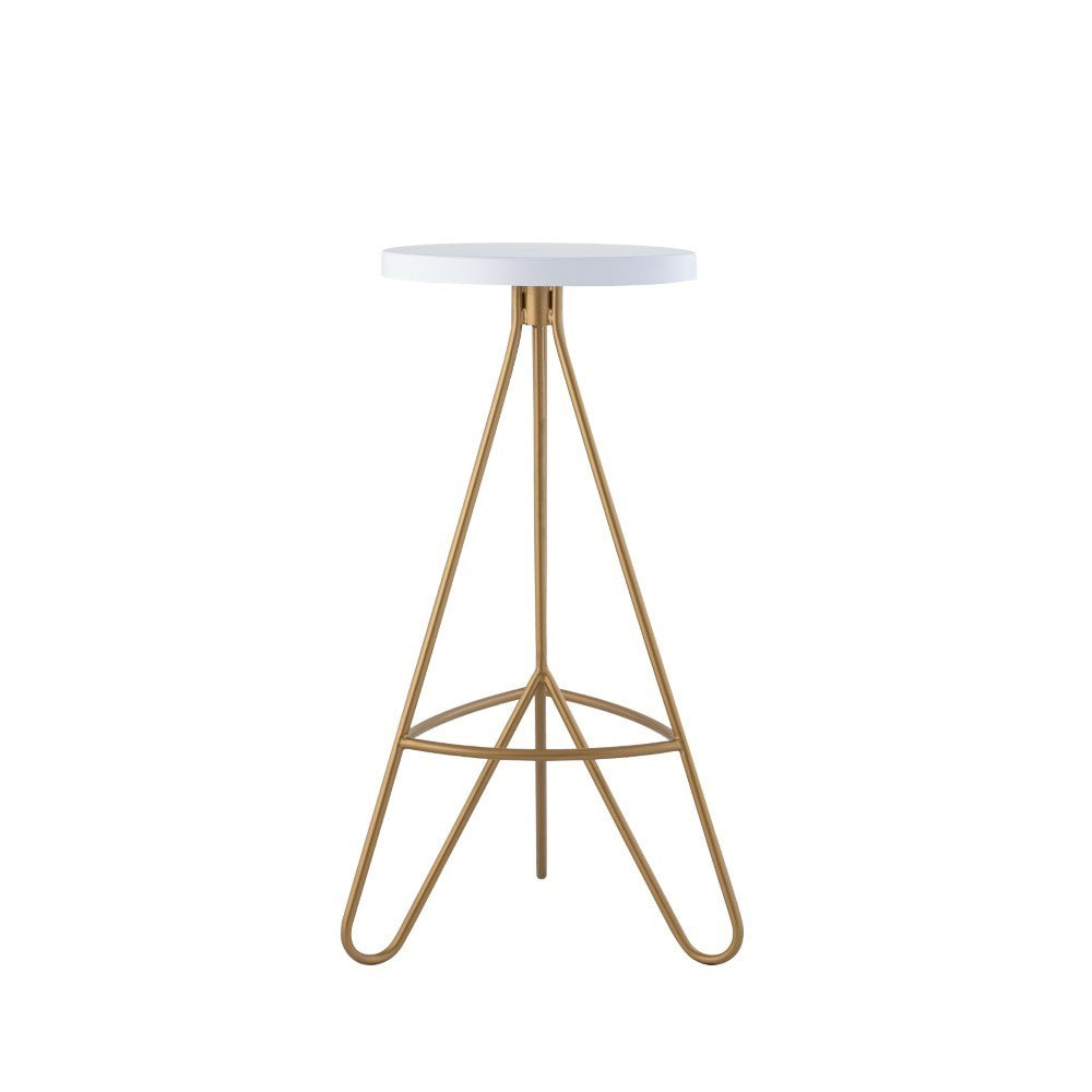 Chantel 30" Modern Industiral Iron Tripod Backless Bar Stool
