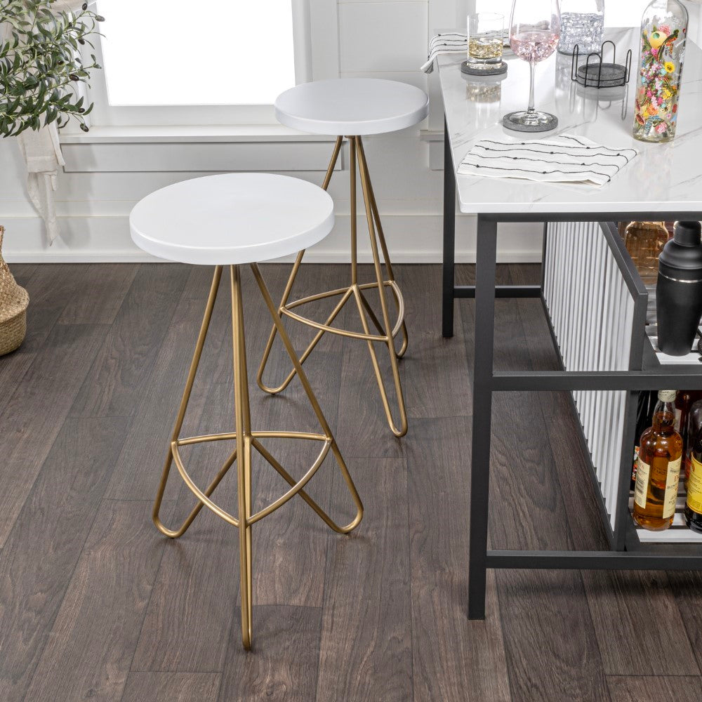 Chantel 30" Modern Industiral Iron Tripod Backless Bar Stool