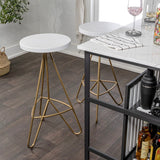 Chantel 30" Modern Industiral Iron Tripod Backless Bar Stool