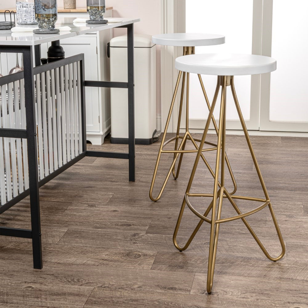 Chantel 30" Modern Industiral Iron Tripod Backless Bar Stool
