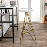 Chantel 30" Modern Industiral Iron Tripod Backless Bar Stool