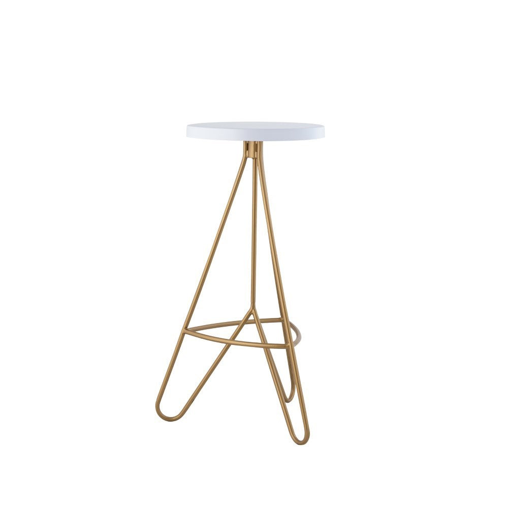 Chantel 30" Modern Industiral Iron Tripod Backless Bar Stool