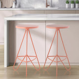 Chantel 30" Modern Industiral Iron Tripod Backless Bar Stool