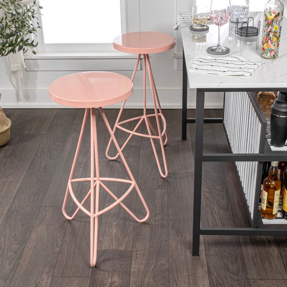 Chantel 30" Modern Industiral Iron Tripod Backless Bar Stool