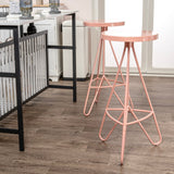 Chantel 30" Modern Industiral Iron Tripod Backless Bar Stool