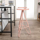 Chantel 30" Modern Industiral Iron Tripod Backless Bar Stool
