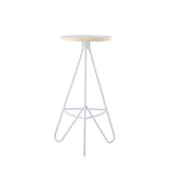 Chantel 30" Modern Industiral Iron Tripod Backless Bar Stool
