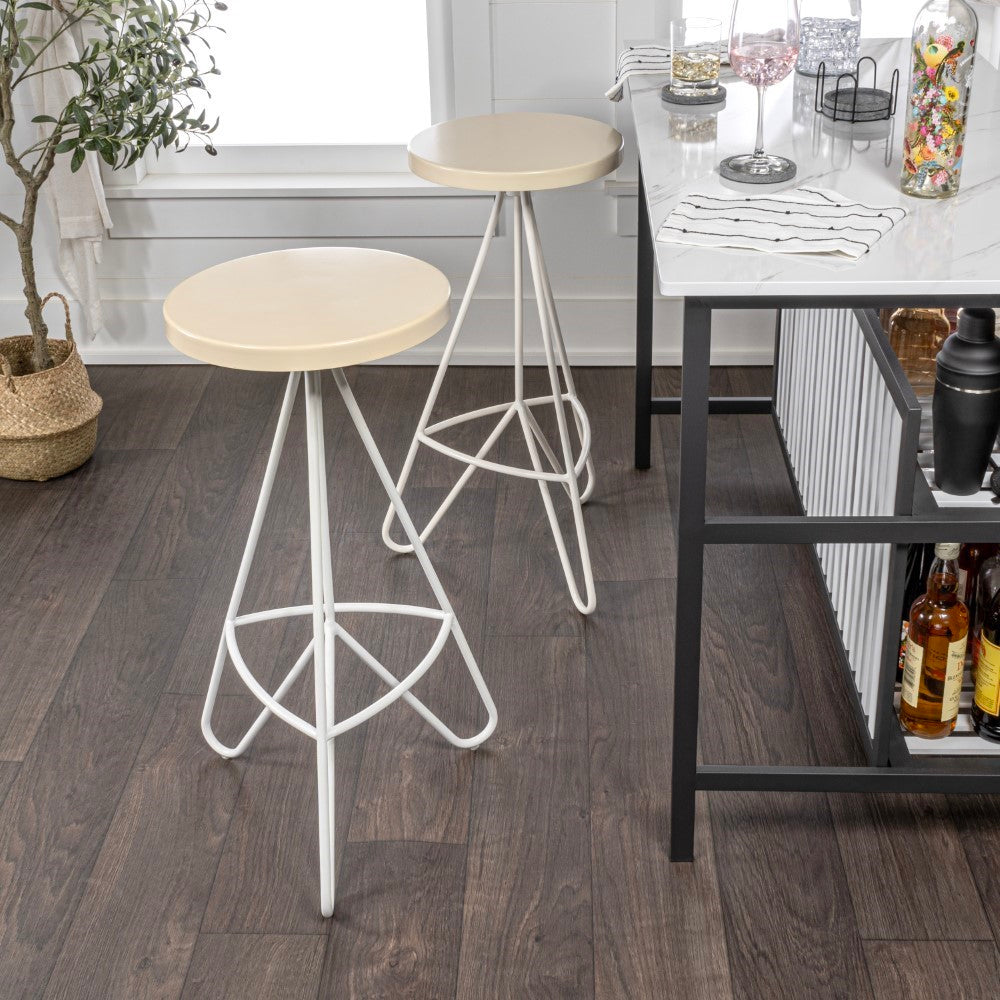 Chantel 30" Modern Industiral Iron Tripod Backless Bar Stool