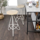 Chantel 30" Modern Industiral Iron Tripod Backless Bar Stool