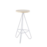 Chantel 30" Modern Industiral Iron Tripod Backless Bar Stool