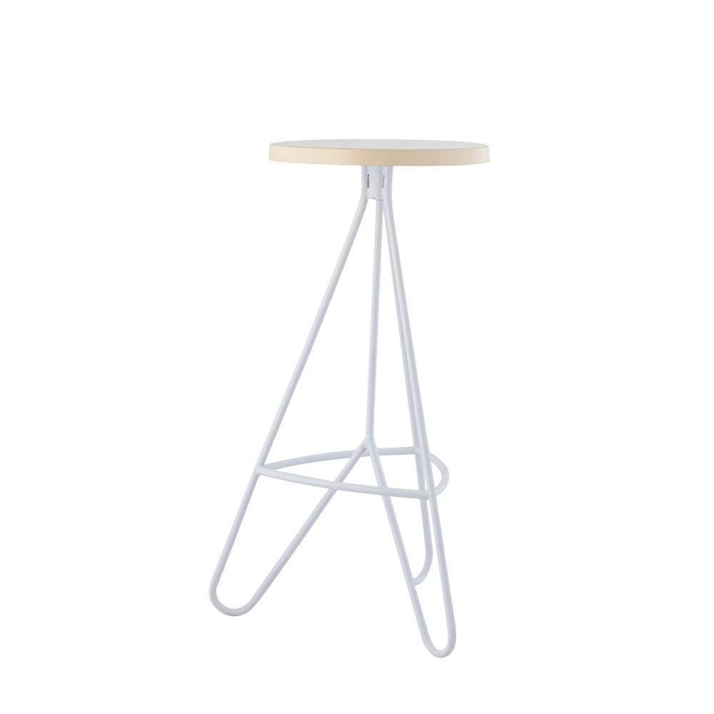 Chantel 30" Modern Industiral Iron Tripod Backless Bar Stool