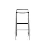 Noble 30" Coastal Contemporary Iron Saddle-Seat Low-Back Bar Stool with Foot Rest