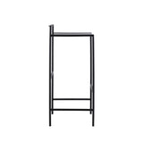 Noble 30" Coastal Contemporary Iron Saddle-Seat Low-Back Bar Stool with Foot Rest