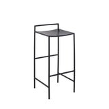 Noble 30" Coastal Contemporary Iron Saddle-Seat Low-Back Bar Stool with Foot Rest