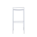 Noble 30" Coastal Contemporary Iron Saddle-Seat Low-Back Bar Stool with Foot Rest