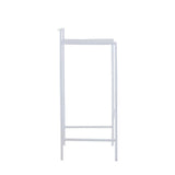 Noble 30" Coastal Contemporary Iron Saddle-Seat Low-Back Bar Stool with Foot Rest