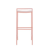 Noble 30" Coastal Contemporary Iron Saddle-Seat Low-Back Bar Stool with Foot Rest