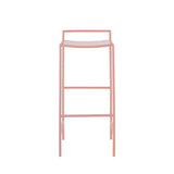 Noble 30" Coastal Contemporary Iron Saddle-Seat Low-Back Bar Stool with Foot Rest