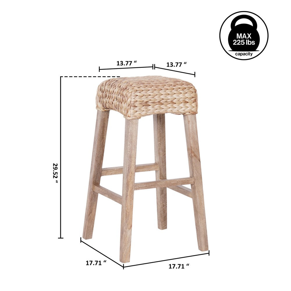 Cebu Bohemian Basics Rattan Backless Bar Stool