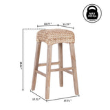 Cebu Bohemian Basics Rattan Backless Bar Stool