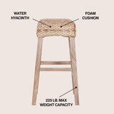 Cebu Bohemian Basics Rattan Backless Bar Stool