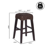 Cebu Bohemian Basics Rattan Backless Bar Stool