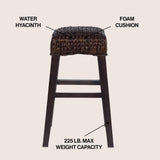 Cebu Bohemian Basics Rattan Backless Bar Stool