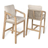 Beige/Light Teak (Set of 2)