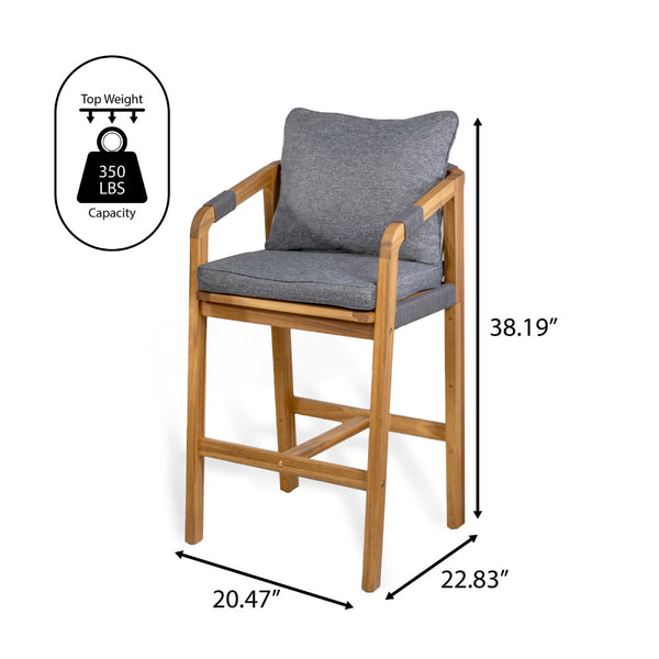 Dimension Image Gray/Teak Brown (Set of 2)