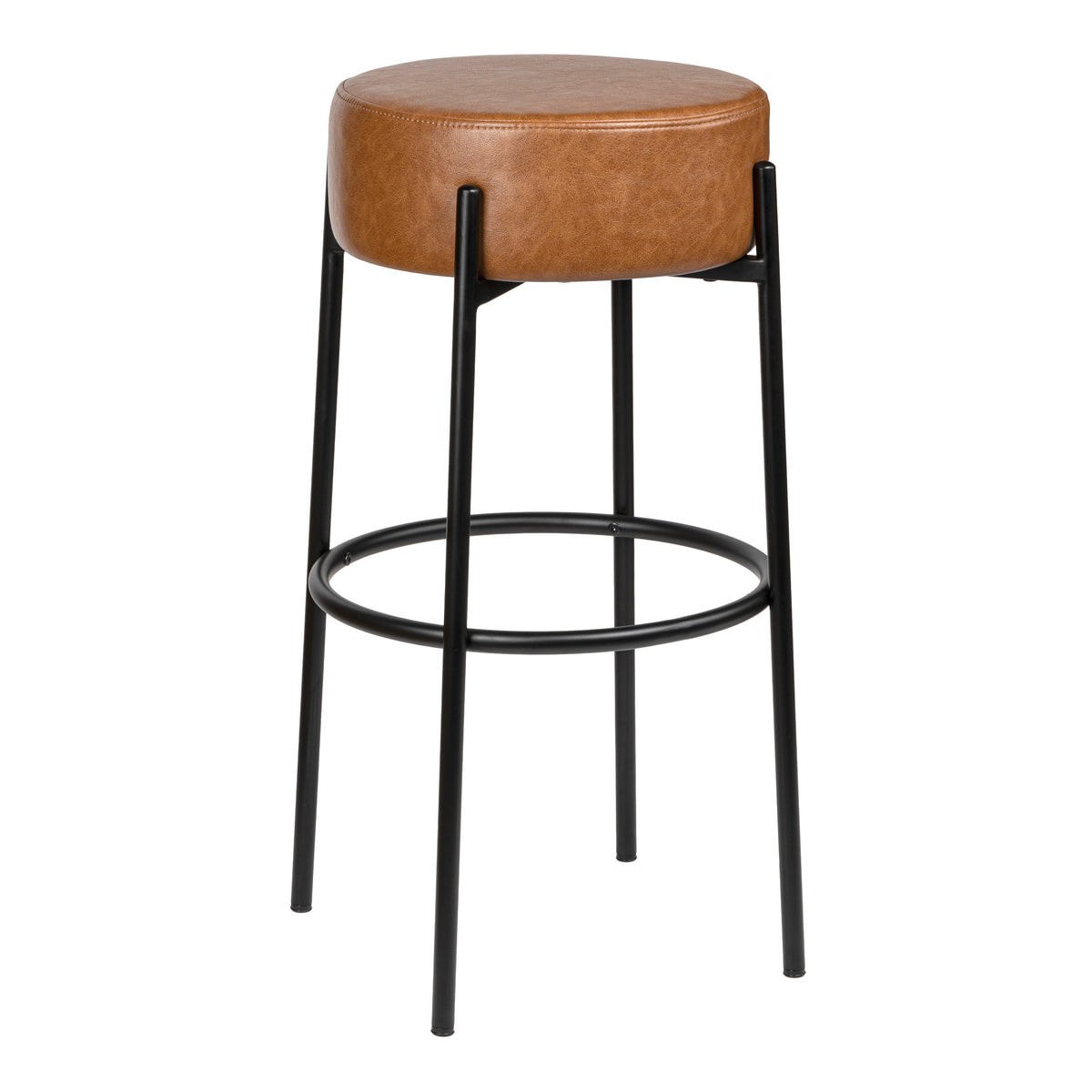 Carrie Modern Round Backless Cushioned Bar/Counter Stool