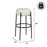 Carrie Modern Round Backless Cushioned Bar/Counter Stool