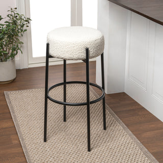 Carrie Modern Round Backless Cushioned Bar/Counter Stool