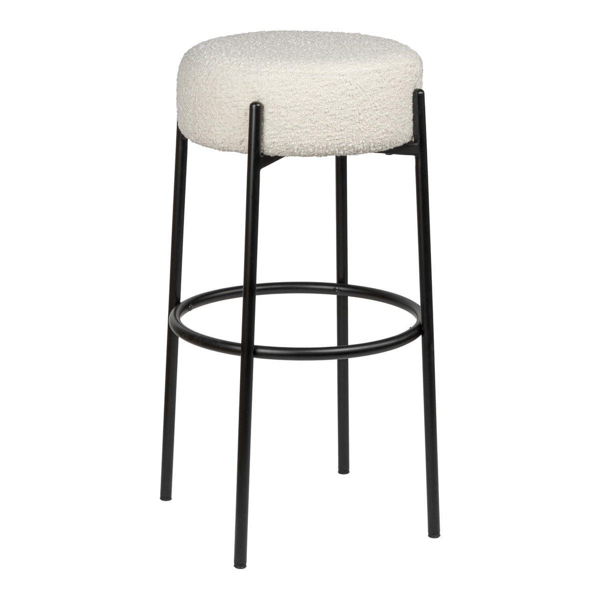 Carrie Modern Round Backless Cushioned Bar/Counter Stool