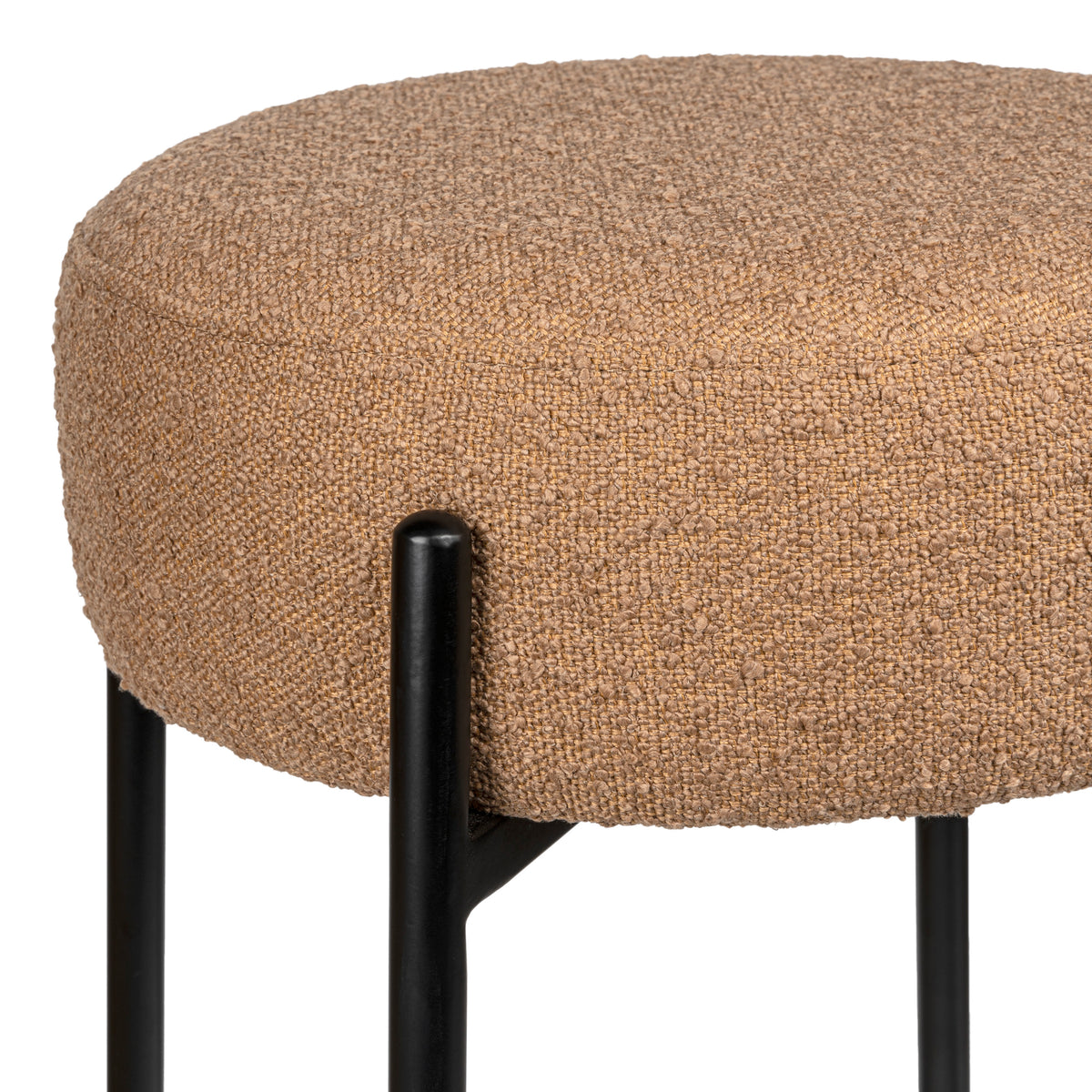 Carrie Modern Round Backless Cushioned Bar/Counter Stool
