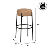 Carrie Modern Round Backless Cushioned Bar/Counter Stool