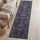 Norvyn Art Nouveau Floral Border Machine-washable Area Rug