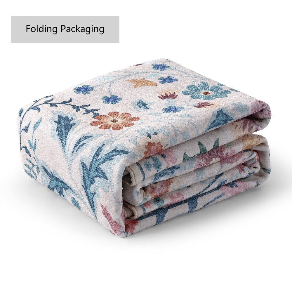 Norvyn Art Nouveau Floral Border Machine-washable Area Rug