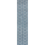 Bhavya Geometric Art Deco Fan Pattern High-low Area Rug