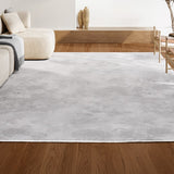 Bhavya Geometric Art Deco Fan Pattern High-low Area Rug