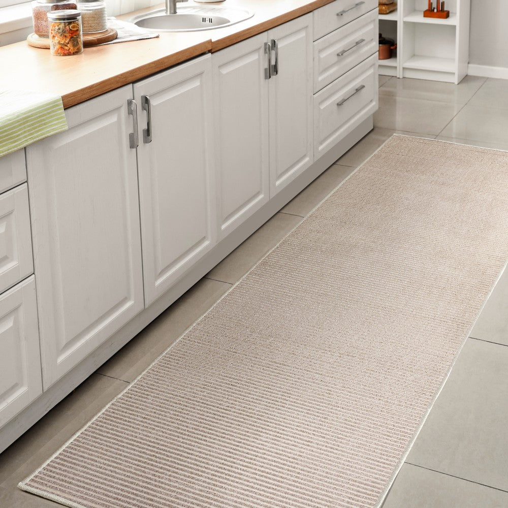 Marlo Modern Minimalist Pinstripe High-low Area Rug