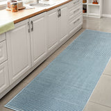 Marlo Modern Minimalist Pinstripe High-low Area Rug