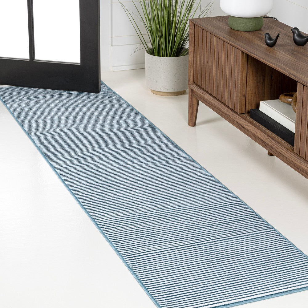 Marlo Modern Minimalist Pinstripe High-low Area Rug