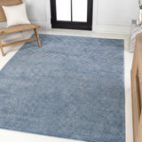 Marlo Modern Minimalist Pinstripe High-low Area Rug