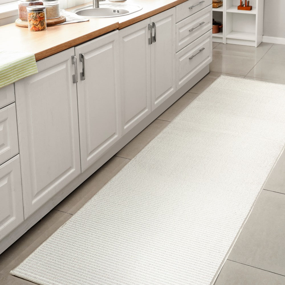 Marlo Modern Minimalist Pinstripe High-low Area Rug